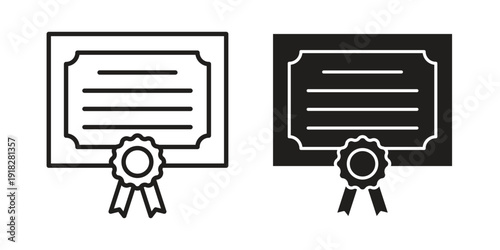 Qualification icons symbol. vector illustration pack for apps and designs