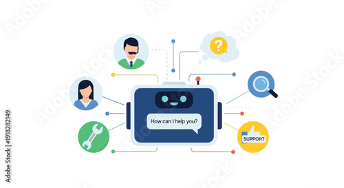 Centralized customer service chatbot efficiently connecting users to necessary support resources and human agents