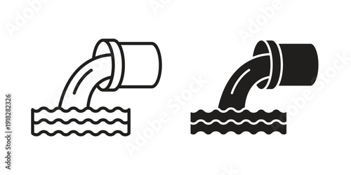 Sewage icons symbol. vector illustration pack for apps and designs