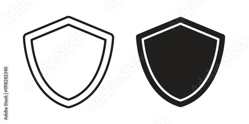 Shield icons symbol. vector illustration pack for apps and designs