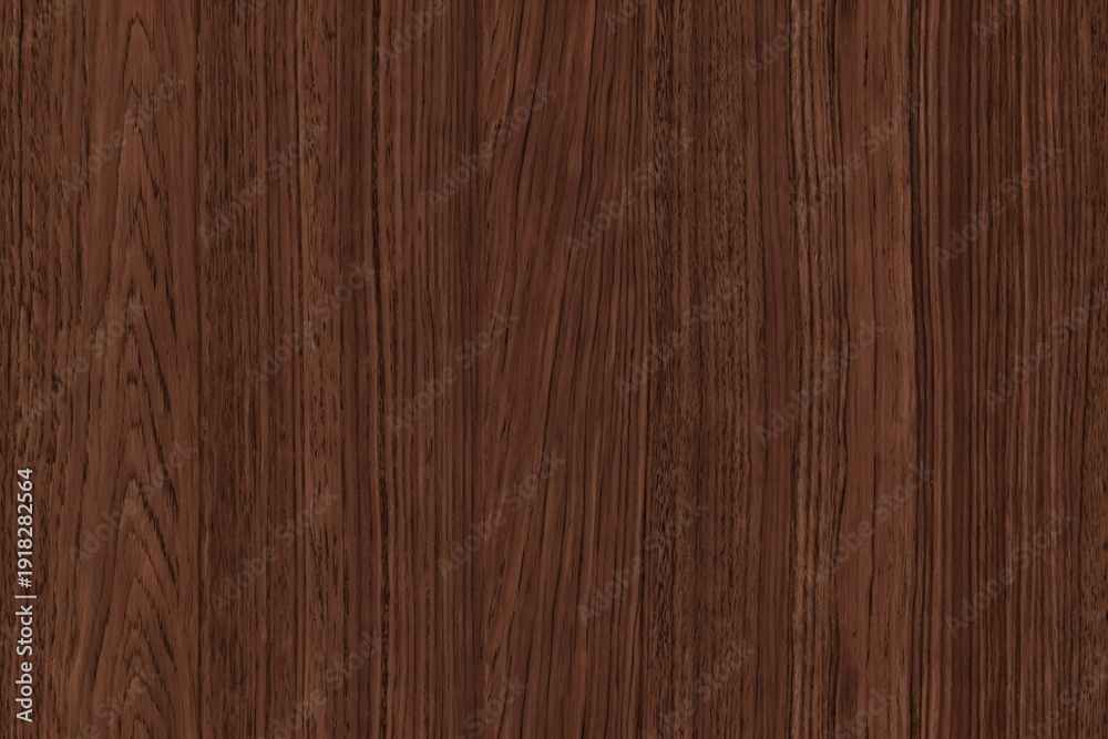 Naklejka premium Dark Rich Brown Natural Walnut Wood Grain Horizontal Plank Flooring Texture Seamless Background