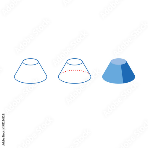 Truncated cone figure set