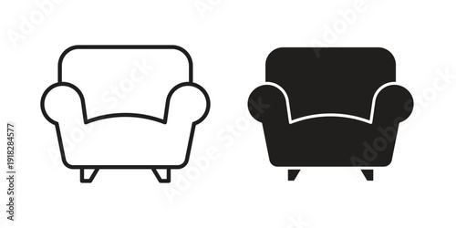 Sofa icons symbol. vector illustration pack for apps and designs