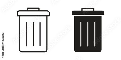 Trash icons symbol. vector illustration pack for apps and designs