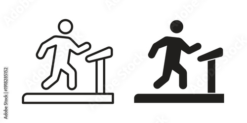 Treadmill icons symbol. vector illustration pack for apps and designs