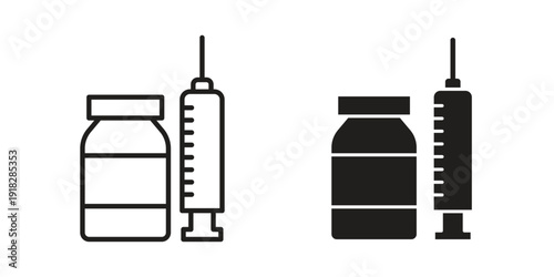 Vaccination icons symbol. vector illustration pack for apps and designs