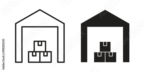 Warehouse icons symbol. vector illustration pack for apps and designs