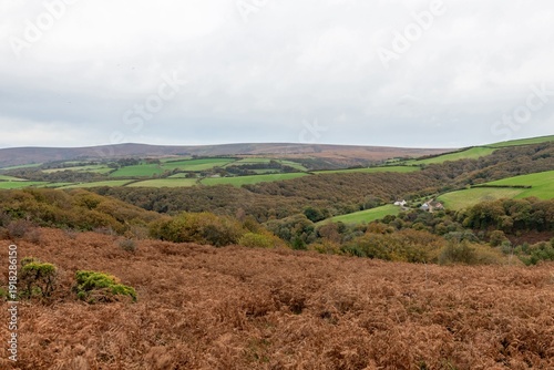 Landscape photo of the autumn colours  at the top of Porlock Hill in Exmoor National Park