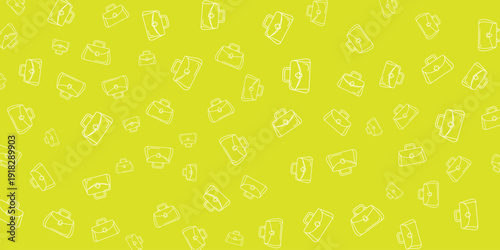 A vibrant yellow background with scattered illustrations of various food items from different cultures displayed in a patterned design from a top view