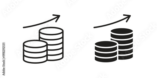 Earning icon vector. EPS 10 editable vector bundle