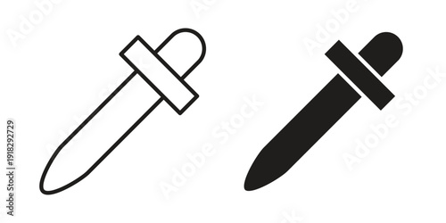 Eye dropper icon vector. EPS 10 editable vector bundle