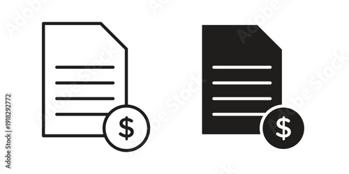 File invoice icon vector. EPS 10 editable vector bundle