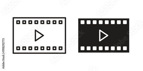 Film icon vector. EPS 10 editable vector bundle