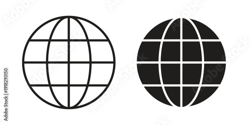 Globe icon vector. EPS 10 editable vector bundle