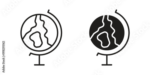 Globe icon vector. EPS 10 editable vector bundle