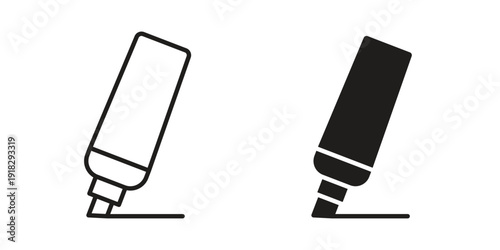 Highlighter icon vector. EPS 10 editable vector bundle