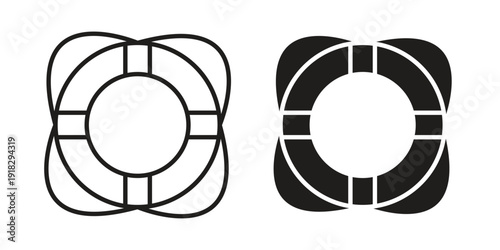 Life buoy icon vector. EPS 10 editable vector bundle