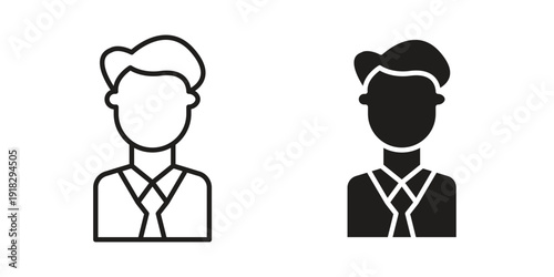 Man icon vector. EPS 10 editable vector bundle