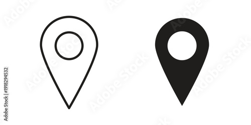 Map marker icon vector. EPS 10 editable vector bundle
