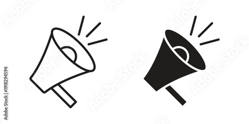 Megaphone icon vector. EPS 10 editable vector bundle