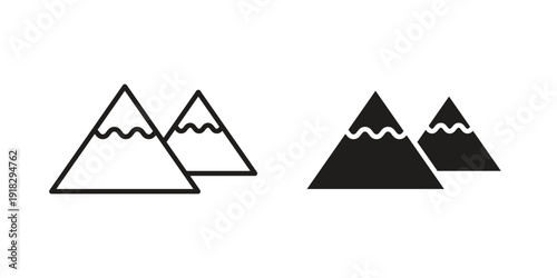 Mountains icon vector. EPS 10 editable vector bundle