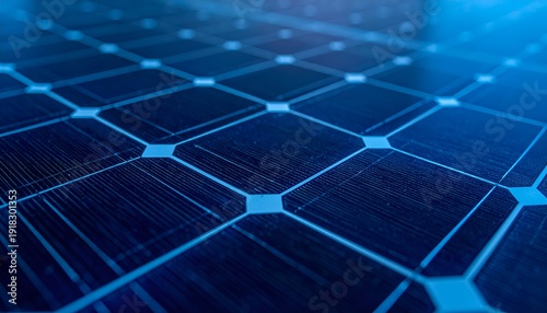 Wallpaper Mural Close-up view of solar panels showcasing intricate patterns and textures under soft lighting Torontodigital.ca