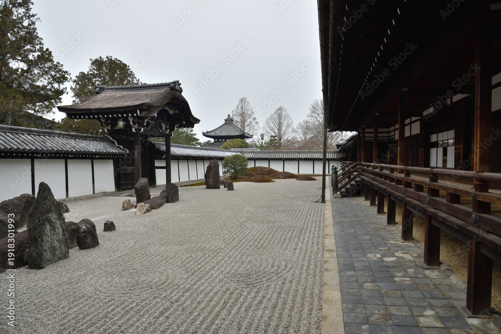 Obraz premium 大本山東福寺 本坊庭園の南庭(京都市東山区)