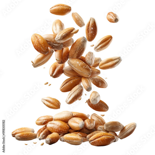 Wallpaper Mural A pile of wheat grains falling and accumulating at the bottom a stark backdrop isolated on transparent background Torontodigital.ca