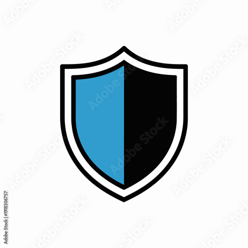 Free Download A blue and black shield logo on a white background - GFXLoad