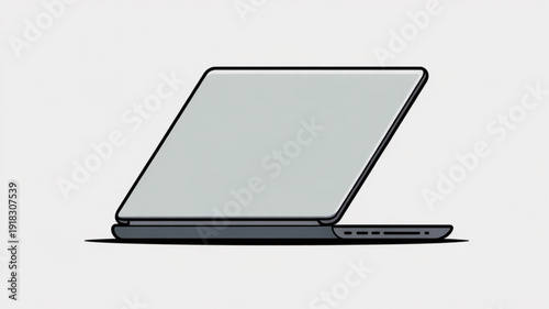 Laptop with Blank Screen – Modern Notebook Mockup for Website, App, and Digital Presentation Design