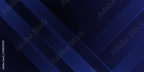 Dark Blue Diagonal Lines Background with Gradient Glow Modern Abstract Geometric Stripe Design Elegant Luxury Banner Template for Cover Poster Branding