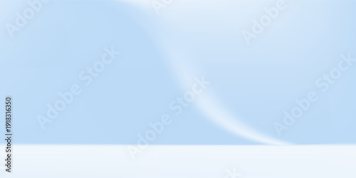 Blue studio room. Limbo light background. Abstract 3d backdrop for product presentation. Minimal wall scene. Showcase, promotion display modern