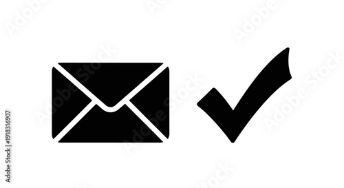 Email Envelope with Check Mark.