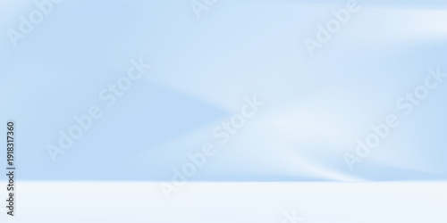 Blue studio room. Limbo light background. Abstract 3d backdrop for product presentation. Minimal wall scene. Showcase, promotion display modern