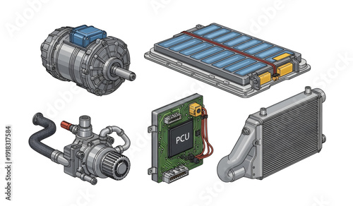Electric Motor and Fuel Cell Components.