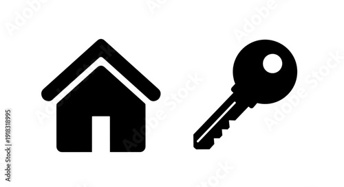 House Key Real Estate Property Symbol.