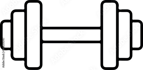 Dumbbell icon symbolizing strength training, fitness, and regular exercise