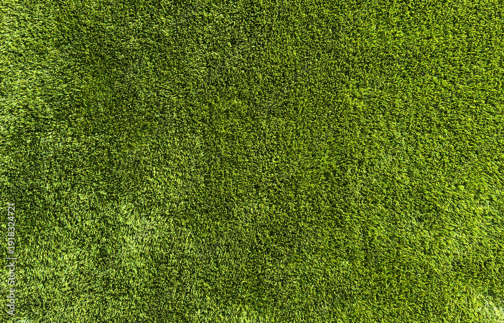 Obraz premium Fresh green grass as background outdoors, top view. Banner design