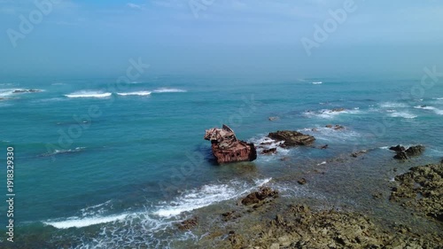 Aerial Drone View of Cape Agulhas South Africa – Rugged Coastline and Ocean Landscape