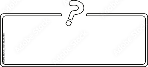 Blank whiteboard with question mark - template for ideas.