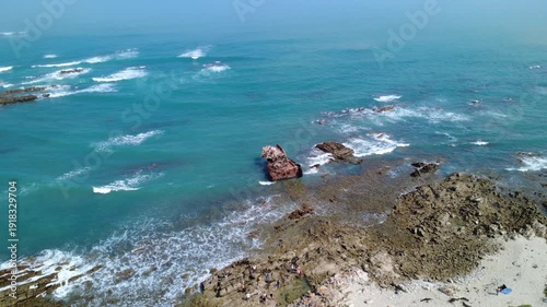 Aerial Drone View of Cape Agulhas South Africa – Rugged Coastline and Ocean Landscape