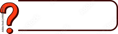 Simple question mark with blank space border.