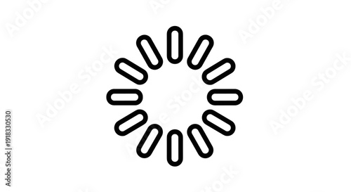 Minimal Circular Loading Spinner Icon in Outline Style