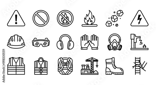 Safety and hazard construction signs