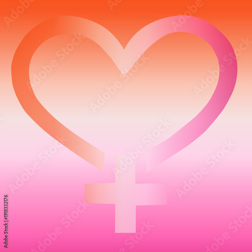 Fondo símbolo amor lésbico personalizable.