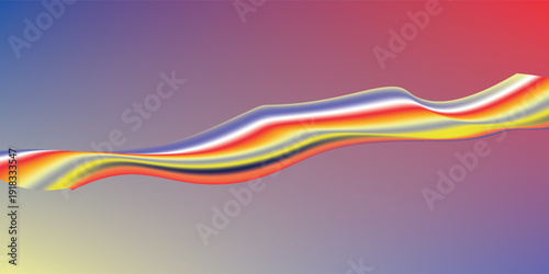 Elegant Abstract Wave Background in blue, red, yellow, and orange, Amazing Web Design Element or Digital Art Display. New esp vector