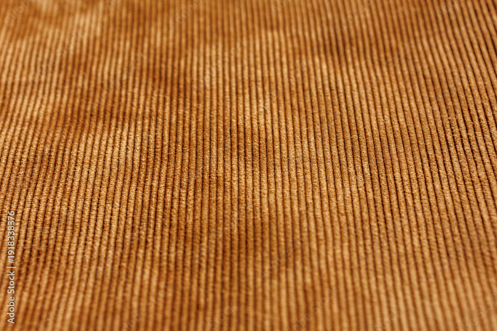 Fototapeta premium Close up corduroy textile ribbed fabric surface