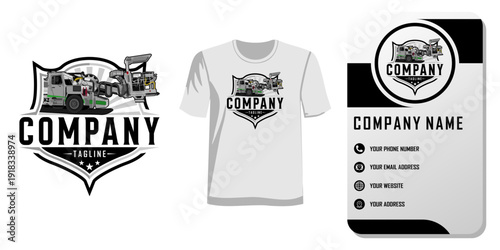 modern construction mining logo template design