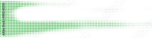 Abstract green halftone wave line pattern background, dotted horizontal flow with geometric fade effect on white backdrop, modern minimal technology and growth concept design