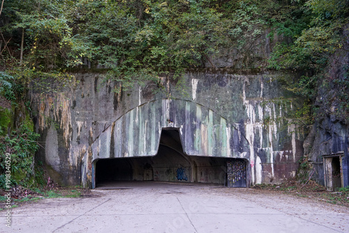 Entrance at Željava Air Base, Abandoned Underground Bunker in Bosnia and Herzegovina